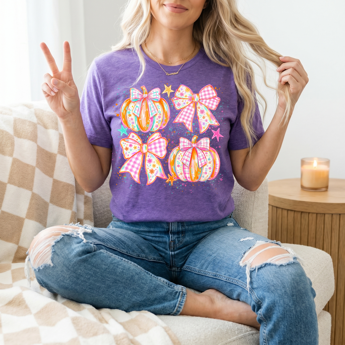 Pumpkin Bows Premium Graphic Tee