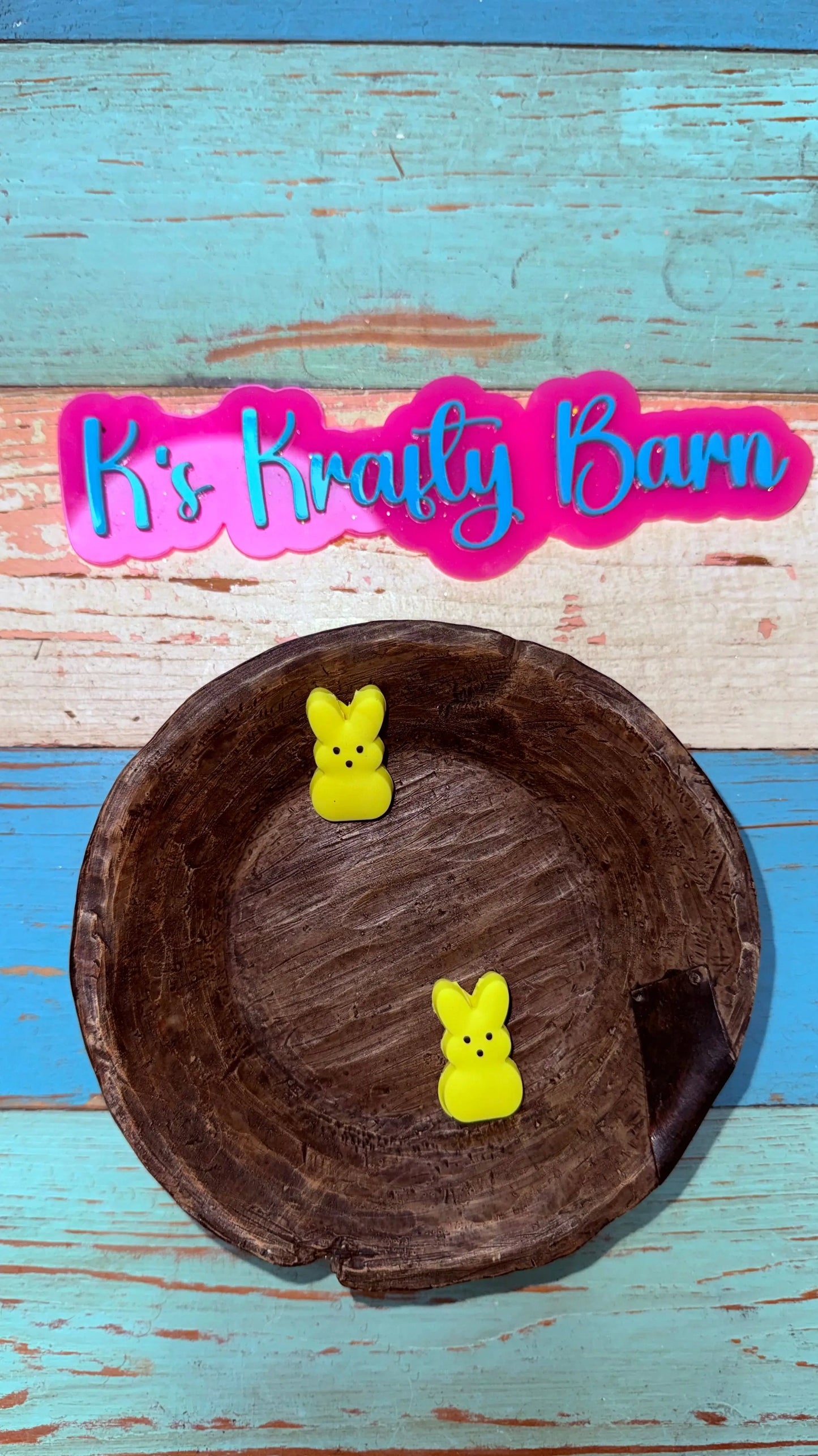 Silicone Focal Bead- Yellow peep K's Krafty Barn