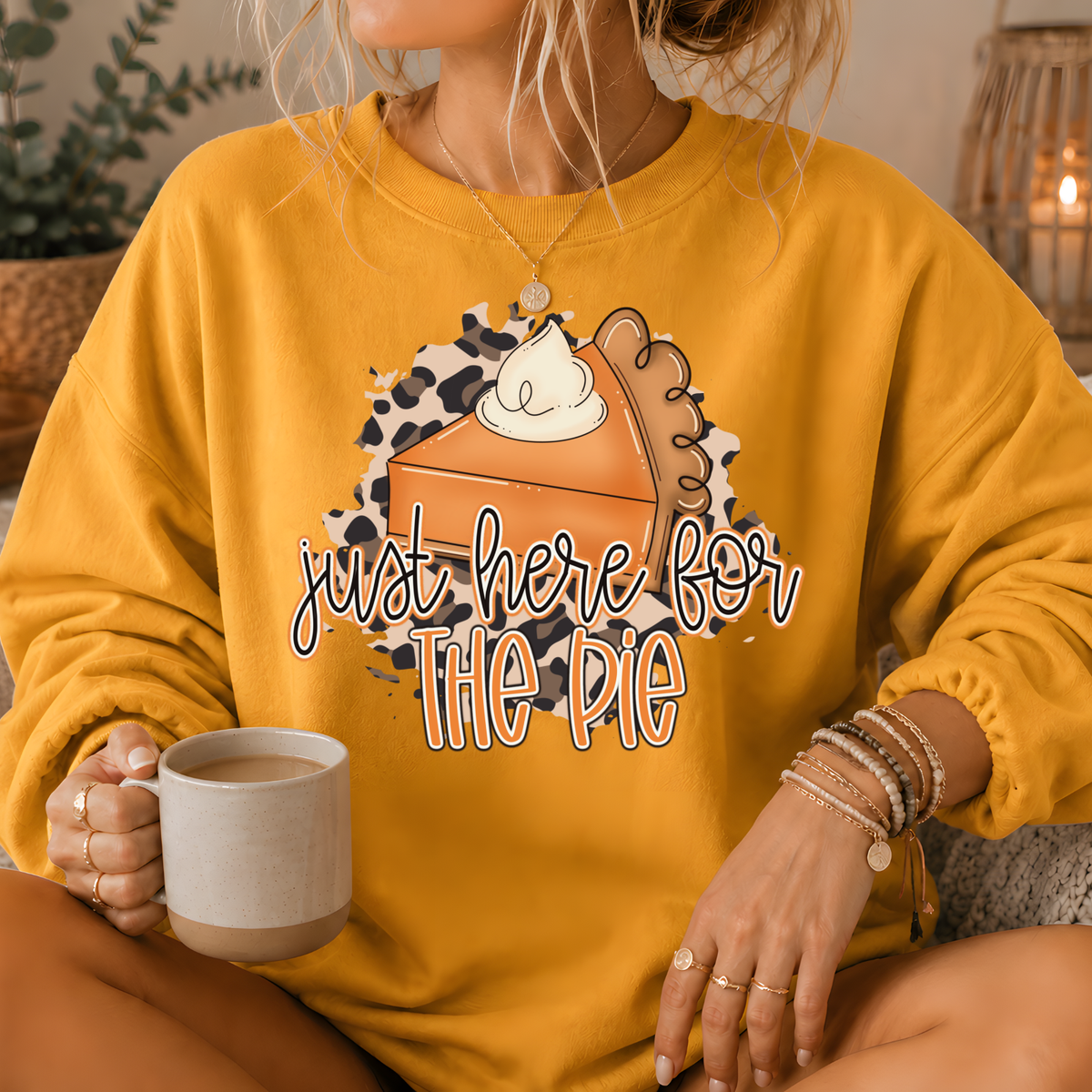 Just Here for the Pie Crewneck Sweatshirt