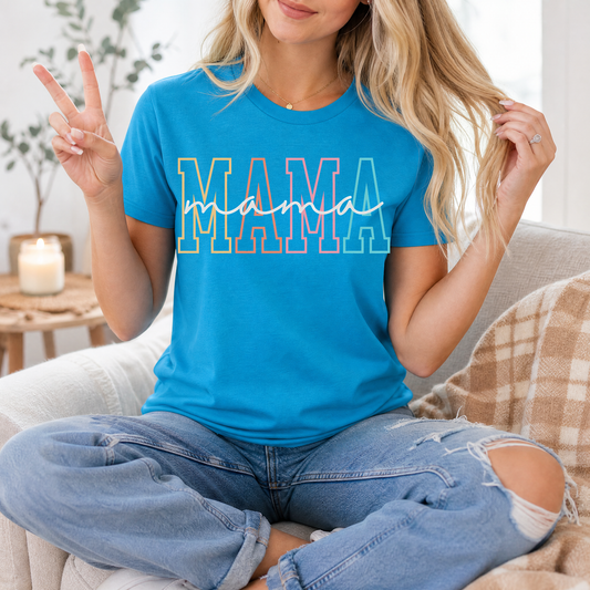 Neon Mama Outline & Script Graphic Tee