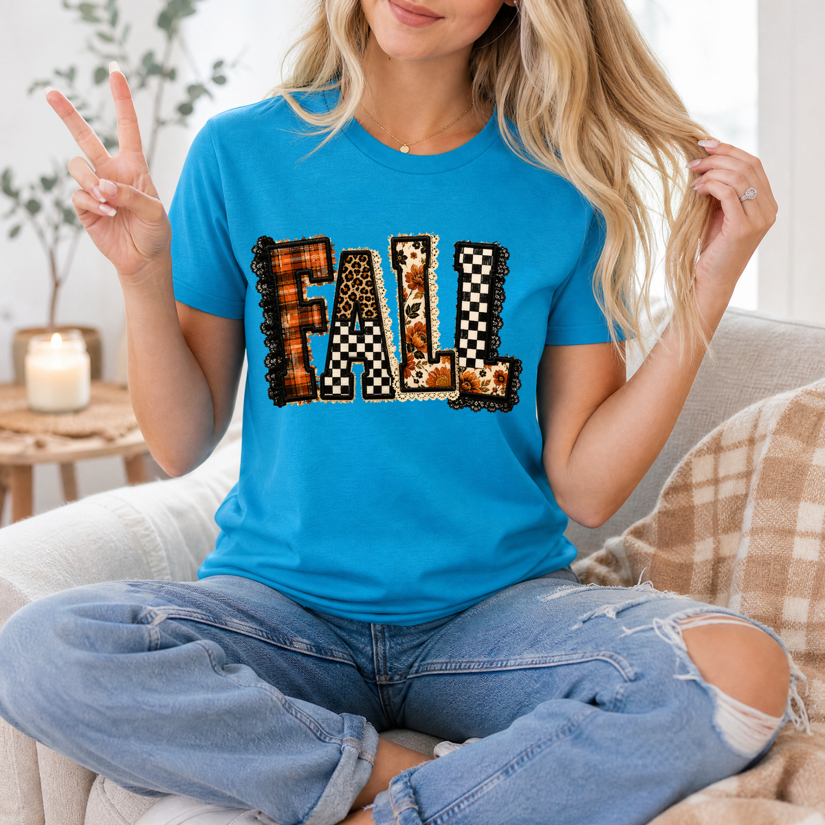 Fall Patchwork Premium Graphic Tee