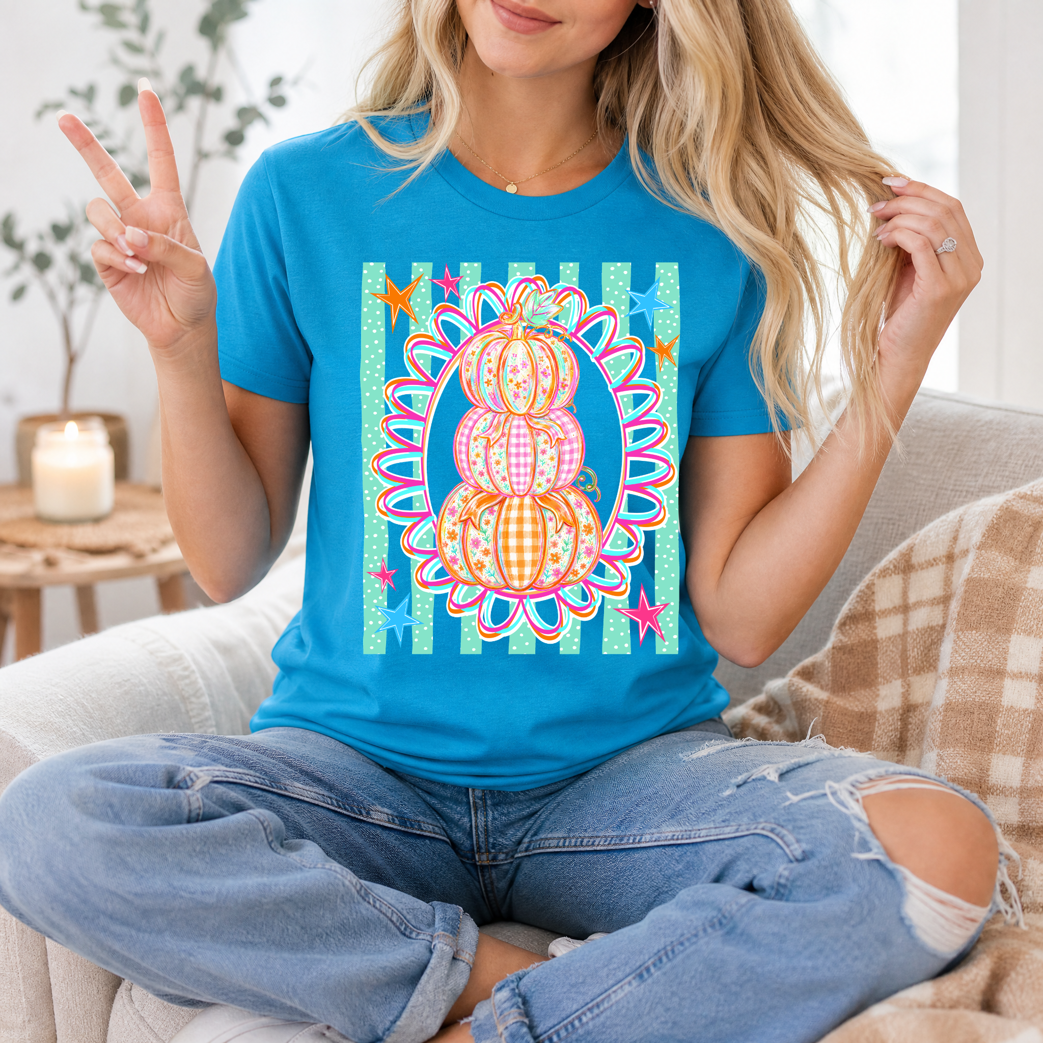 Pumpkin Stack Premium Graphic Tee