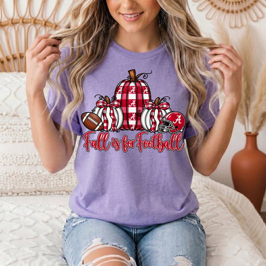 Fall Is for Football Alabama Pumpkin Graphic Tee