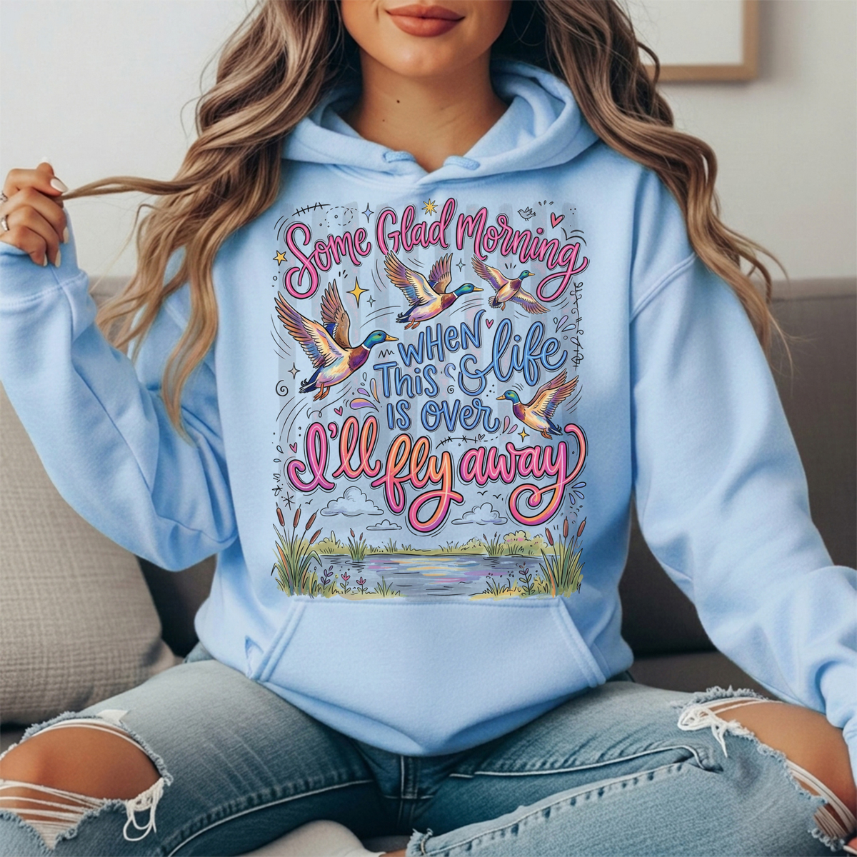 I'll Fly Away Duck Graphic Hoodie
