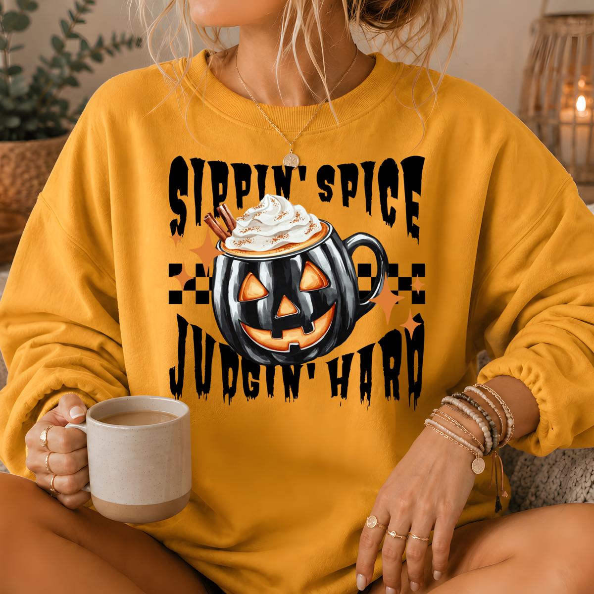 Sippin' Spice Premium Crewneck Sweatshirt