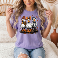 Autumn Duck Trio Boots & Bow Graphic Tee