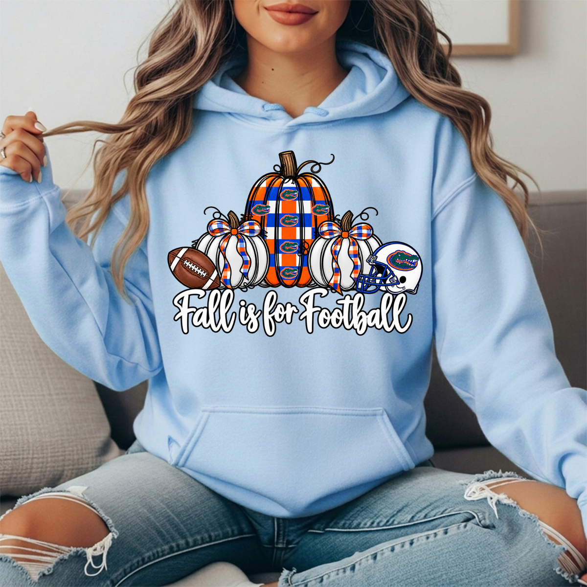 Florida Gators Fall Is for Football Pumpkin Graphic Hoodie