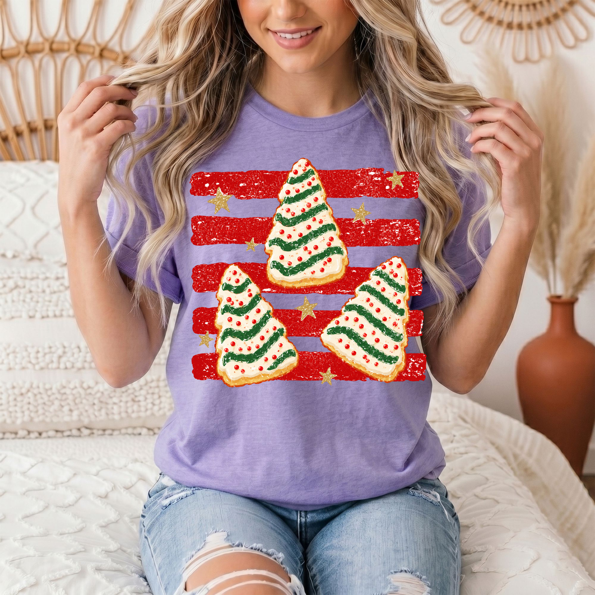Christmas Tree Snack Cake Graphic Tee