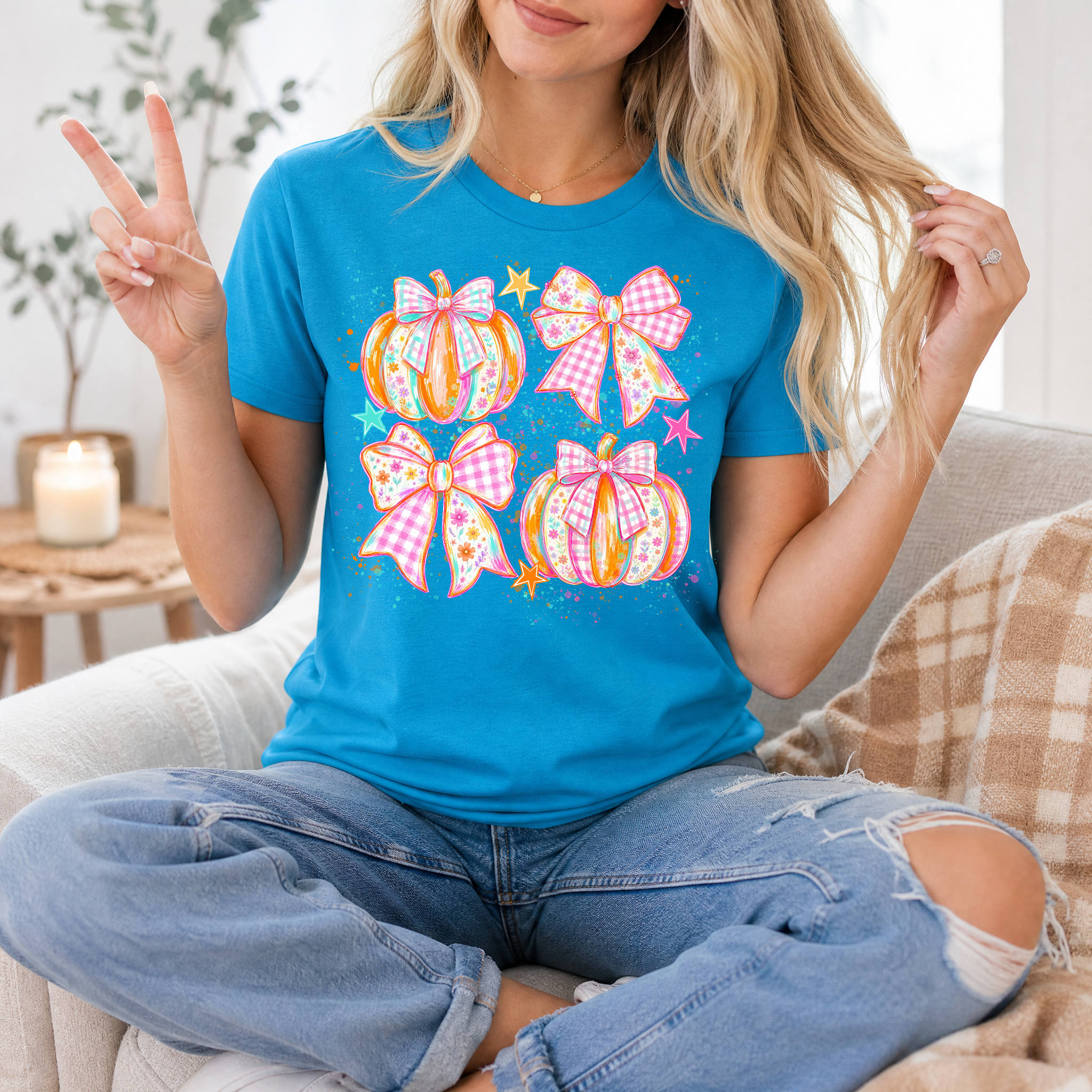 Pumpkin Bows Premium Graphic Tee