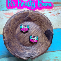 Silicone Focal Bead- Printed Mama heart K's Krafty Barn