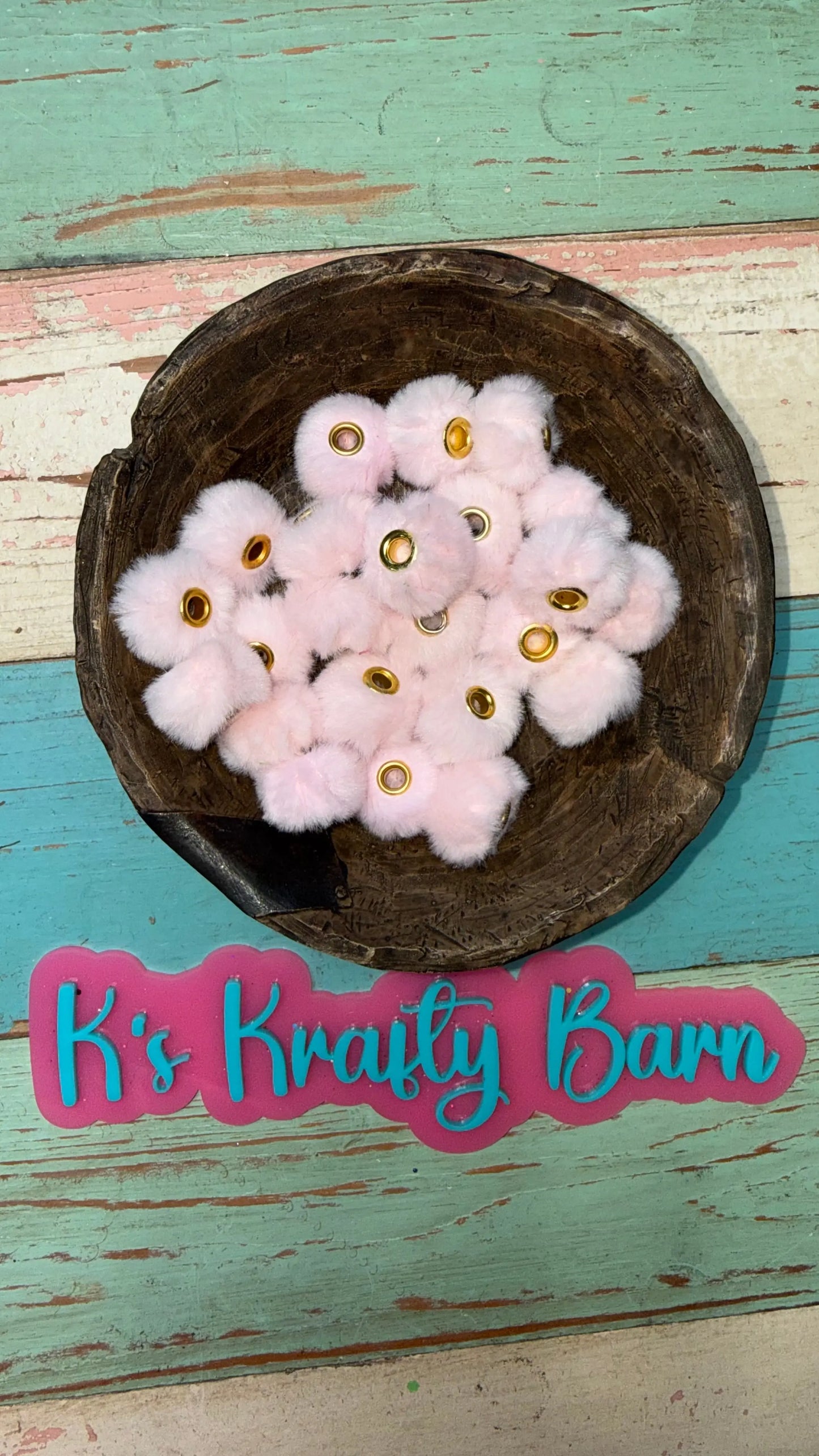 20mm Fluffy Spacers for beadable items-10 pack K's Krafty Barn