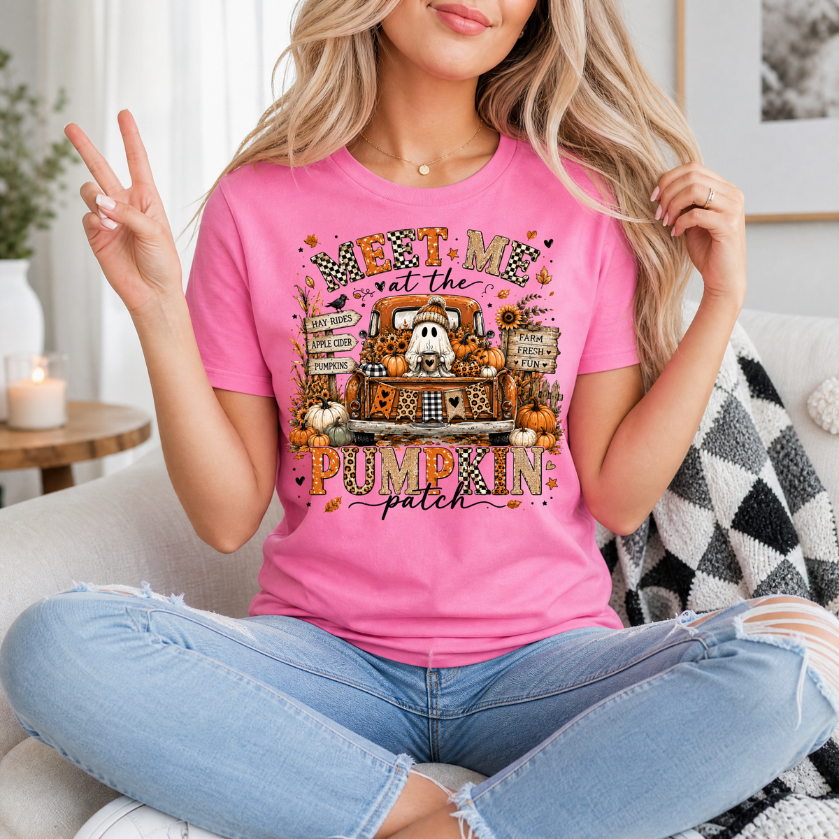 Pumpkin Patch Truck Premium Graphic Tee