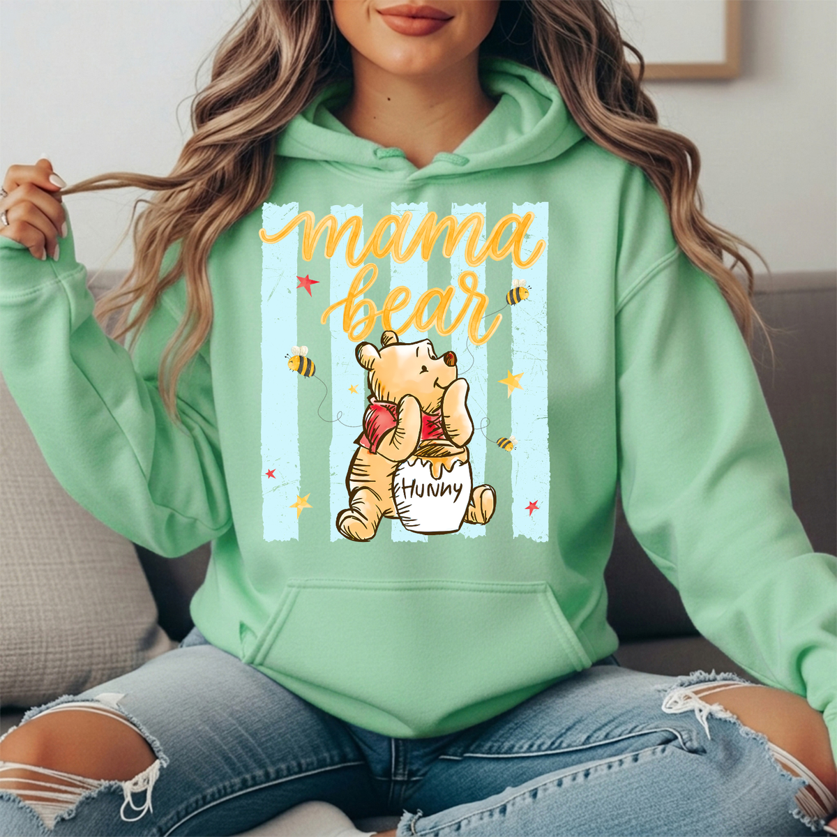 Mama Bear Honey Pot Graphic Hoodie
