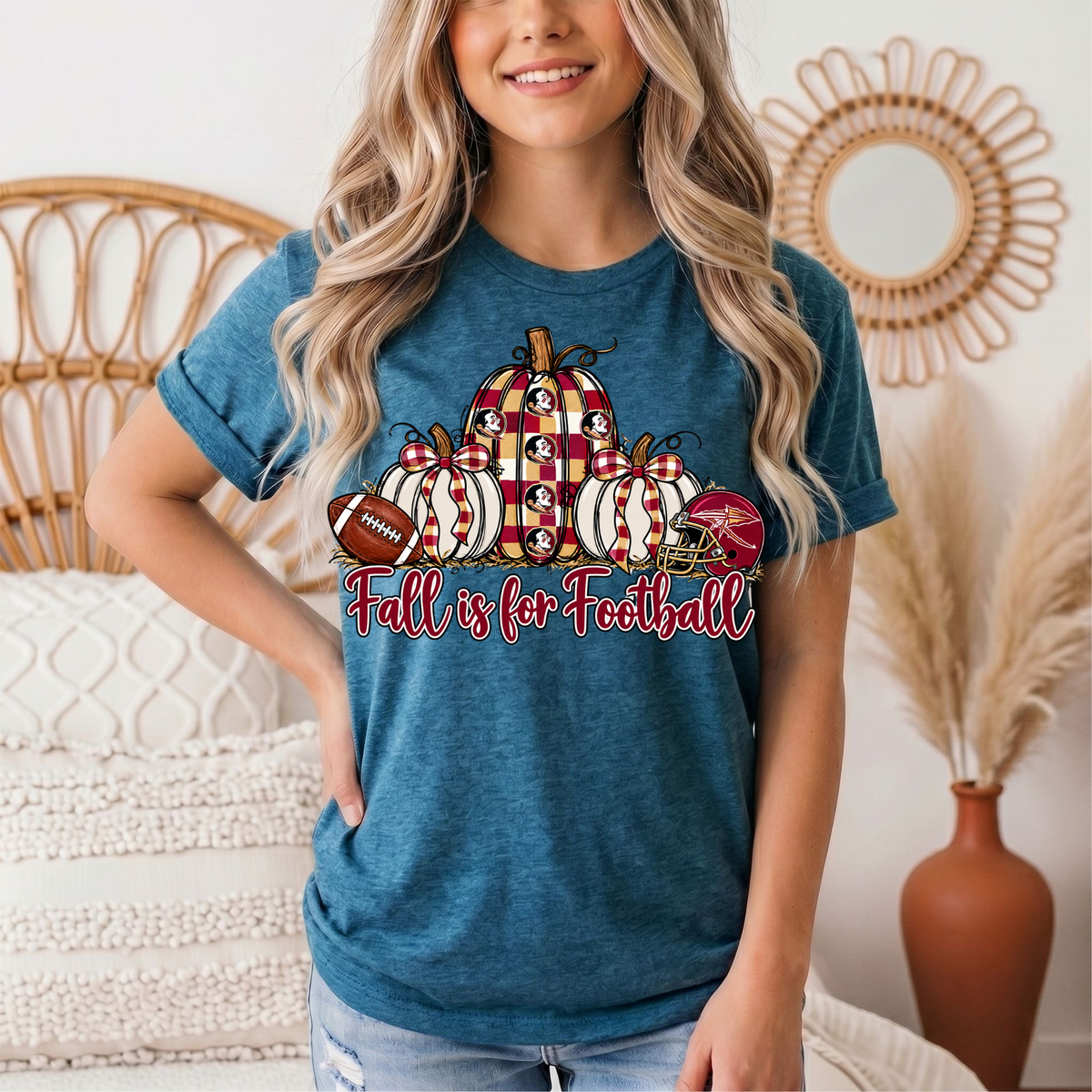 Fall Is For Football -Noles Premium Graphic Tee