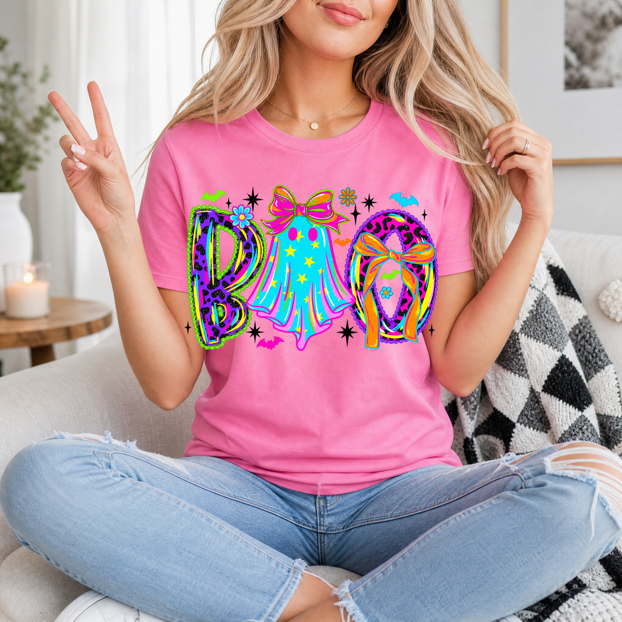 Neon BOO Premium Graphic Tee