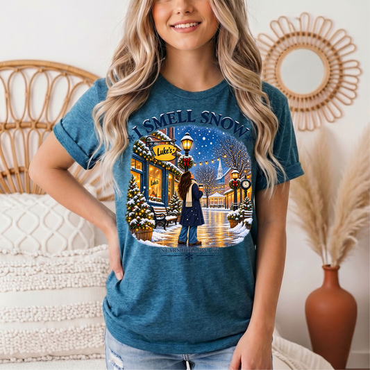 I Smell Snow Graphic Tee – Stars Hollow Winter Scene
