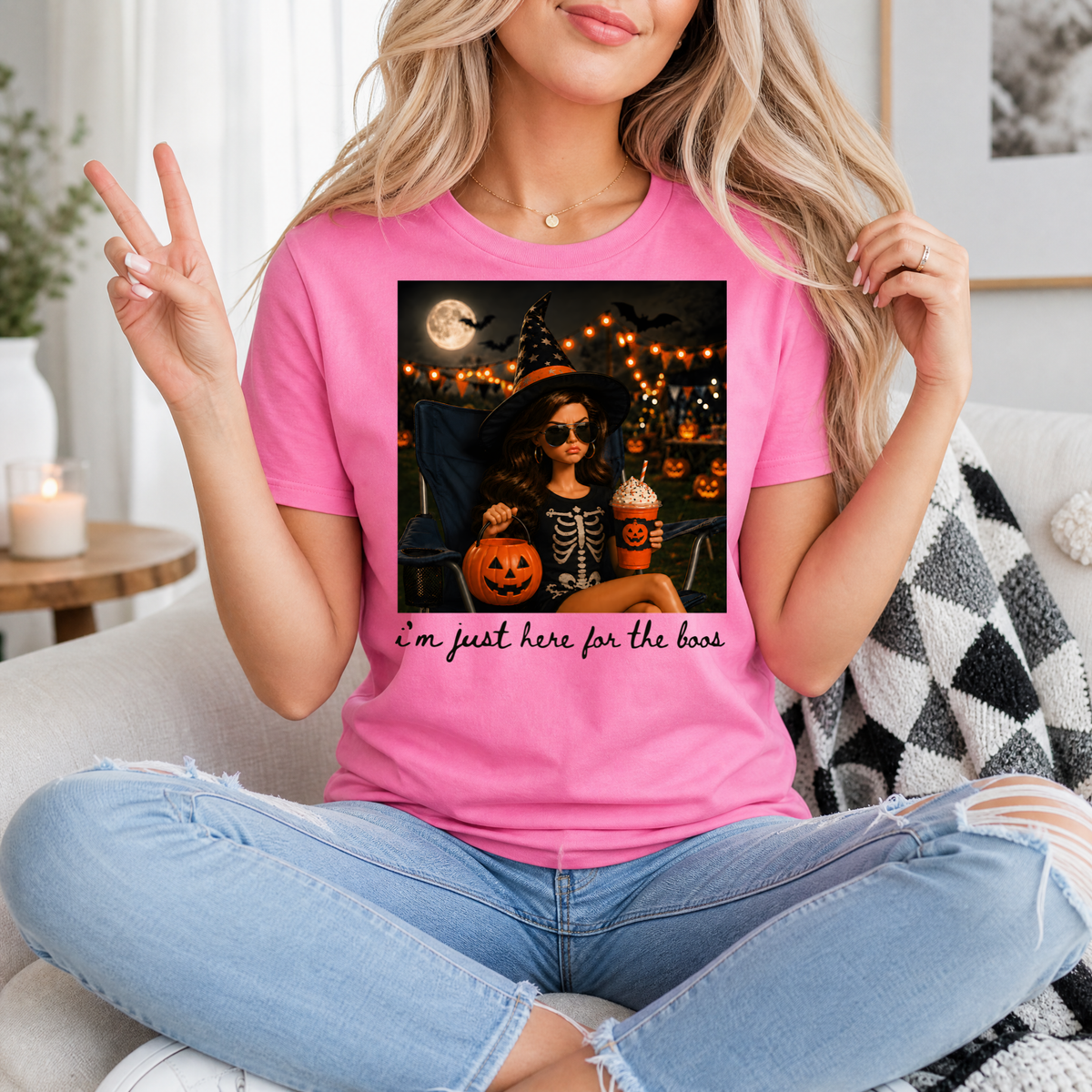 Just Here for the BOOS Premium Graphic Tee