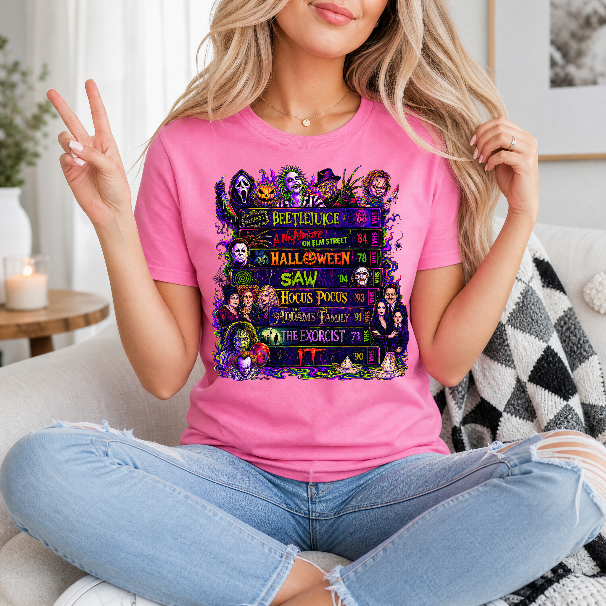 90's Halloween VHS Premium Graphic Tee