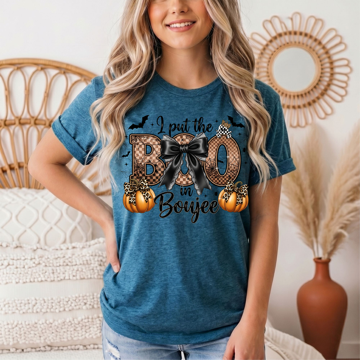 I Put the Boo in Boujee Halloween Graphic Tee