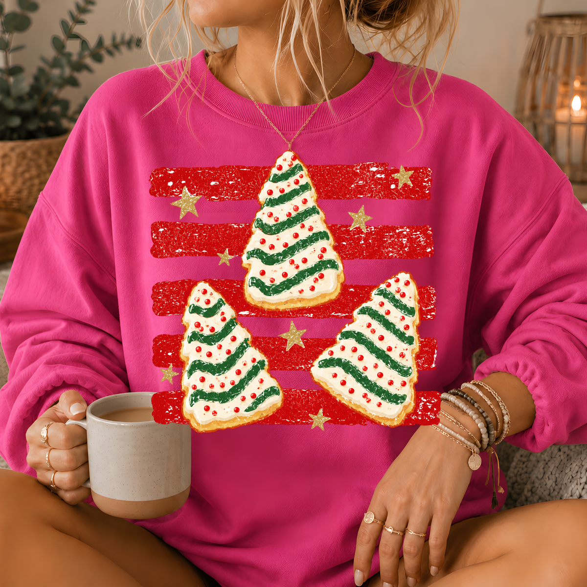 Christmas Tree Snack Cake Crewneck Sweatshirt
