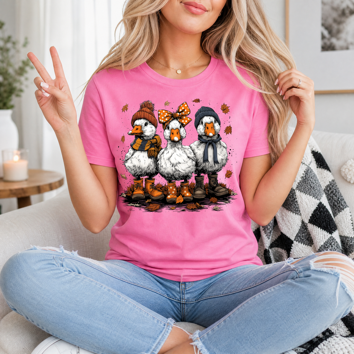 Autumn Duck Trio Premium Graphic Tee