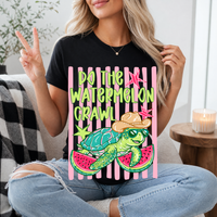 Watermelon Crawl Turtle Premium Graphic Tee