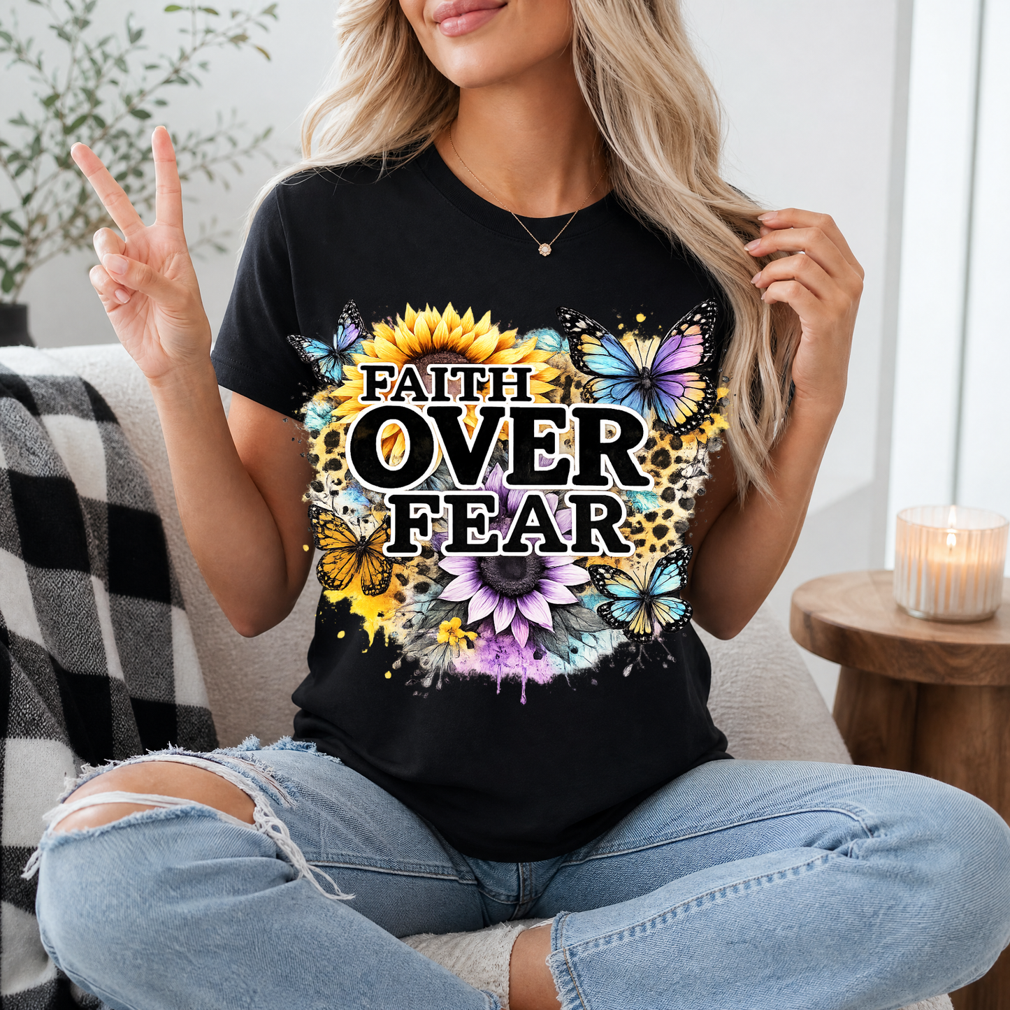 Faith Over Fear Premium Graphic Tee