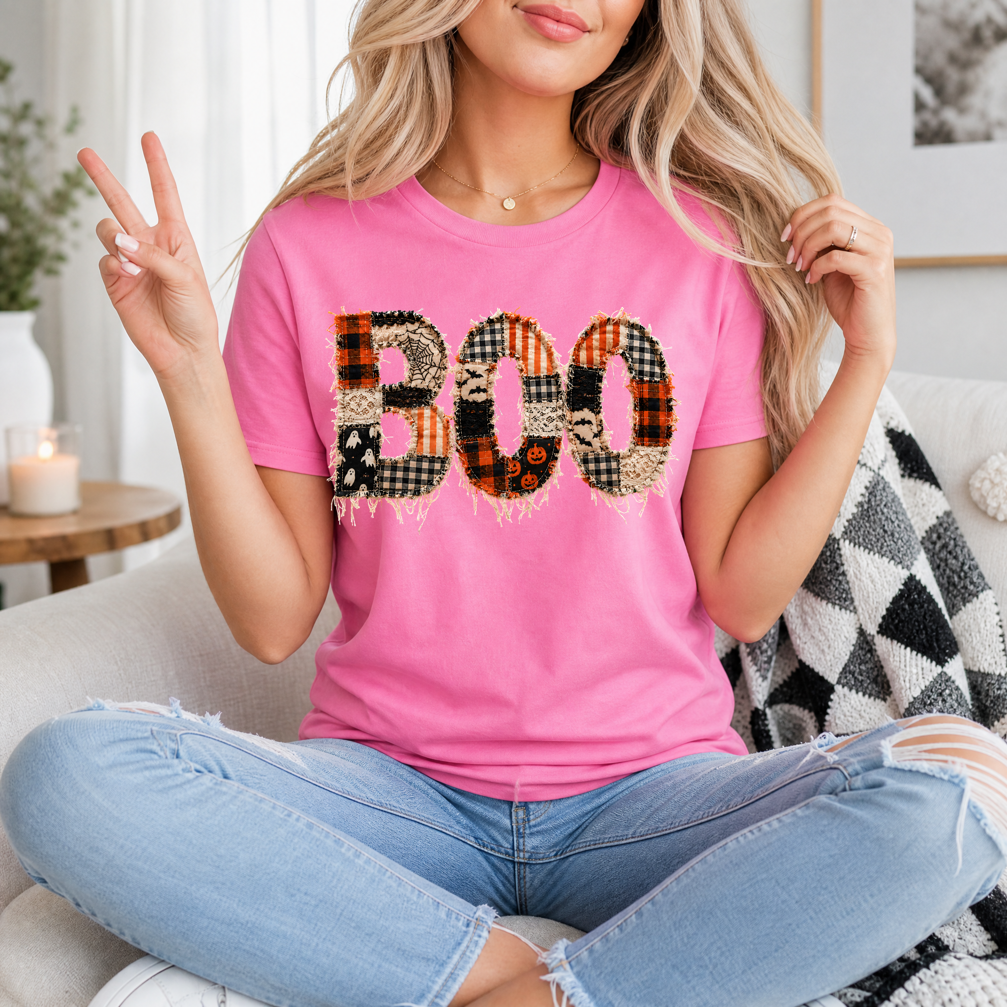 Patchwork BOO Premium Graphic Tee