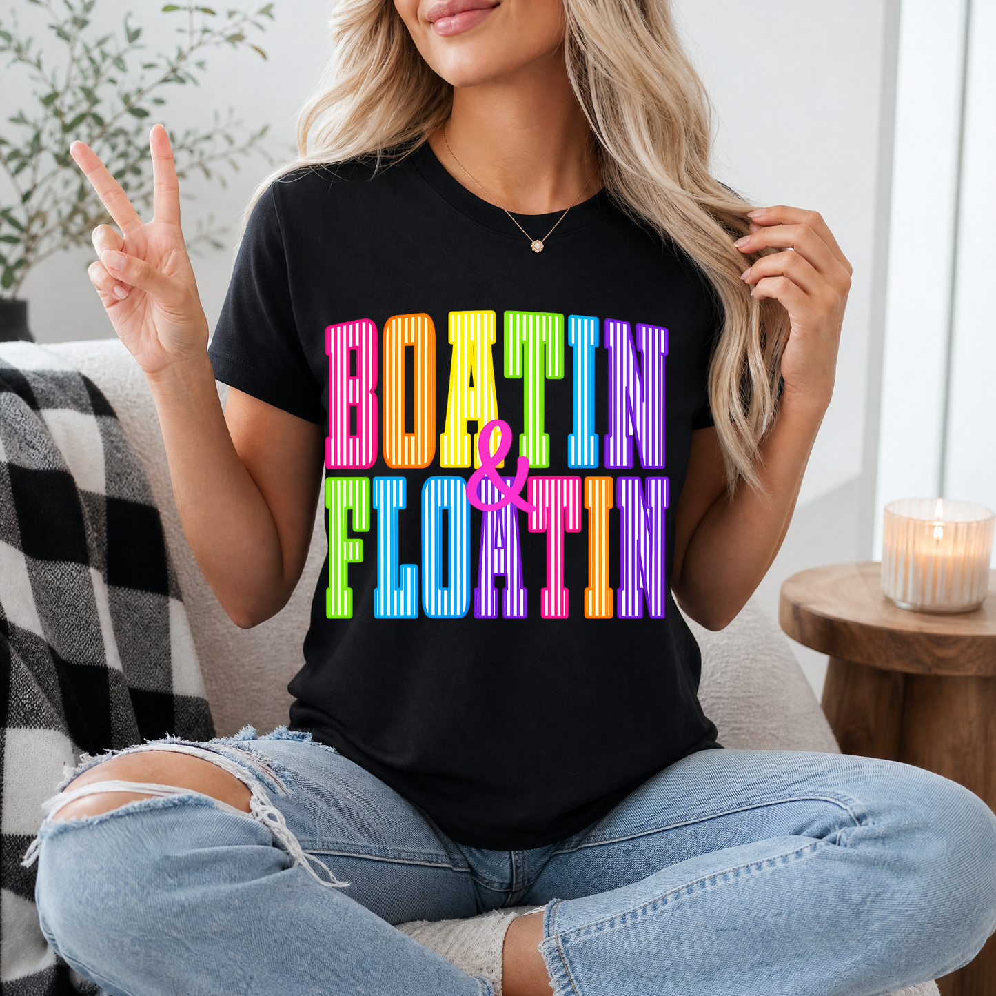 Boatin & Floatin  Premium Graphic Tee