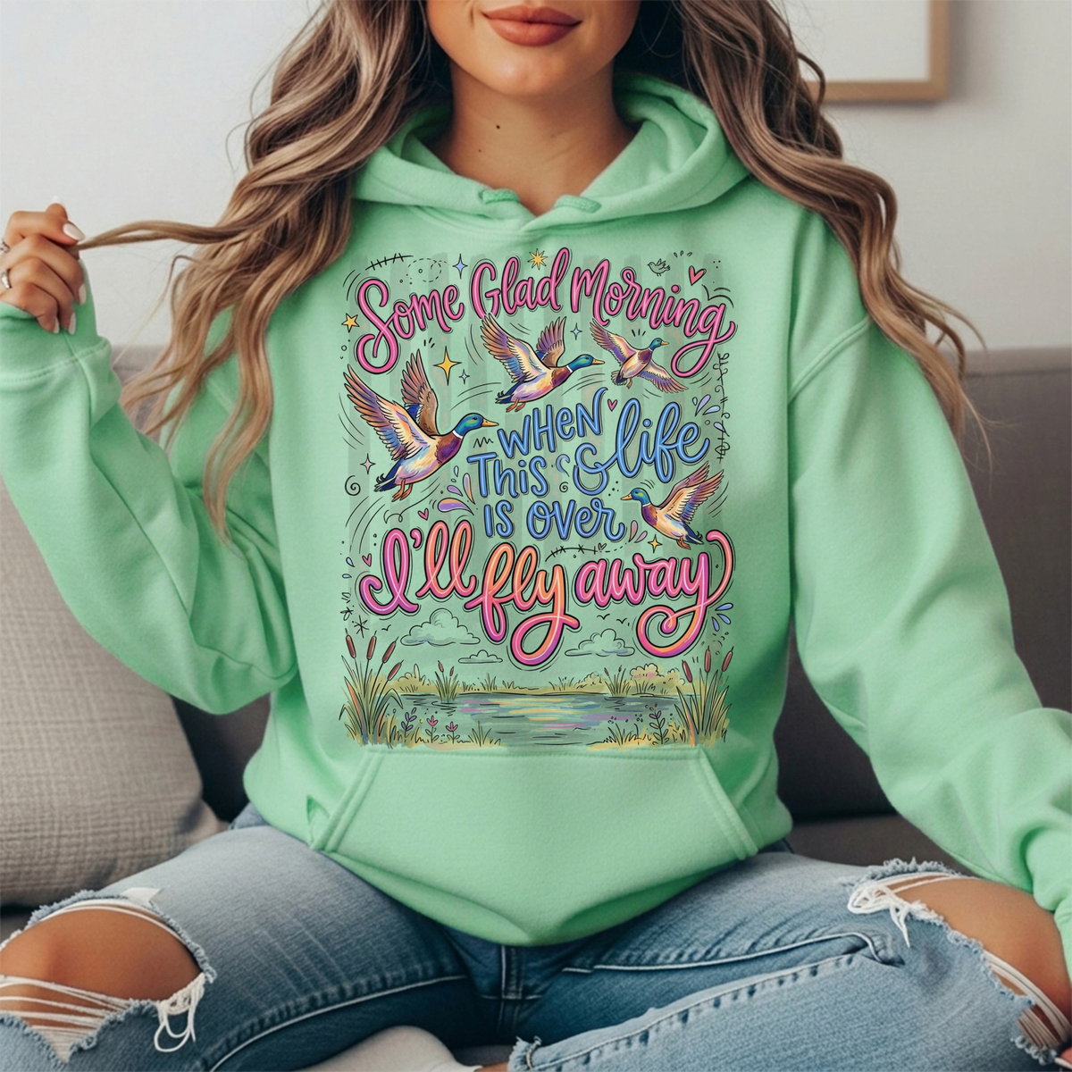 I'll Fly Away Duck Graphic Hoodie