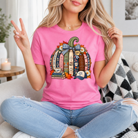 Gilmore Fall Bookish Pumpkin & Gingham Bow Graphic Tee