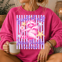Jesus Thinks I'm a Delight Raccoon Crewneck Sweatshirt