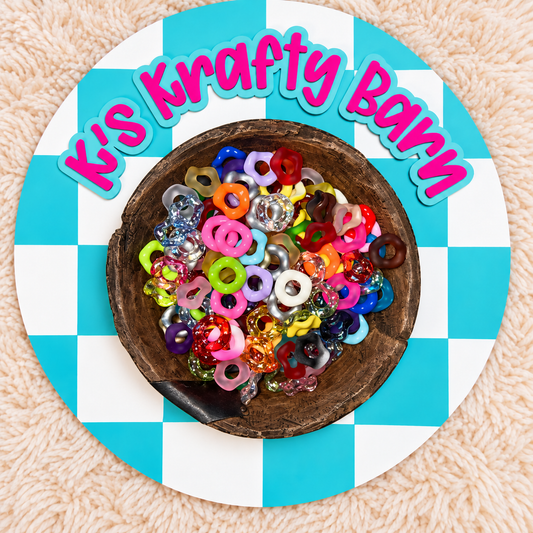 15–16mm Wavy Acrylic Spacer Beads | 50-Pack Mix
