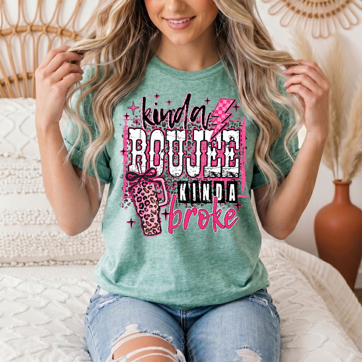 Kinda Boujee Kinda Broke Graphic Tee