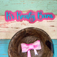 Silicone Focal Bead- Pink swirl Opal bow K's Krafty Barn