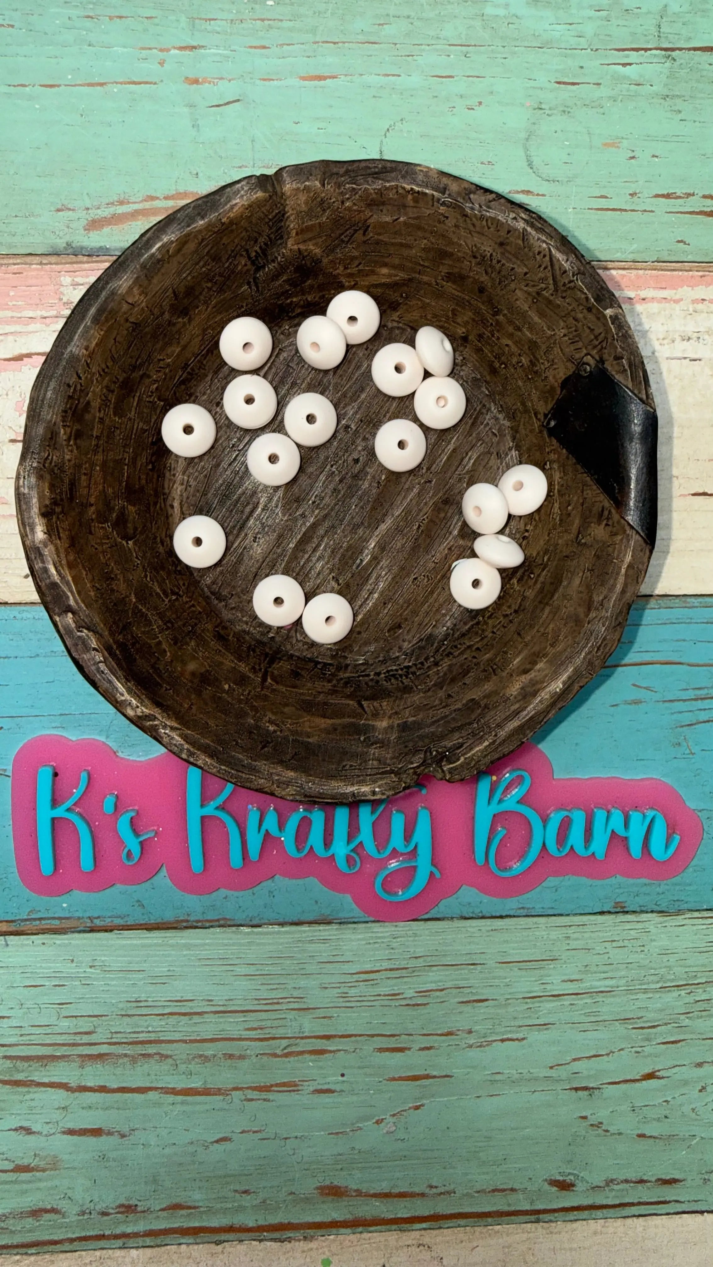 12mm Silicone Lentil spacers for beadable items-20pk K's Krafty Barn