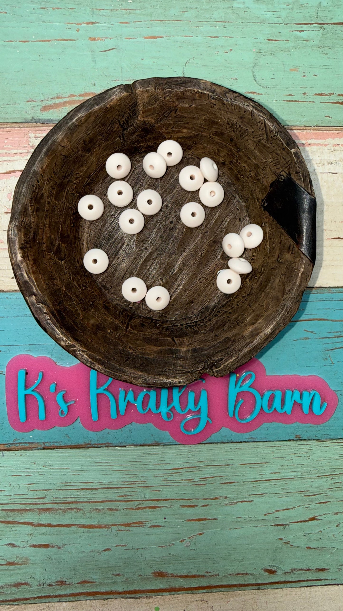 Wholesale 12mm Silicone Lentil spacers for beadable items-20pk