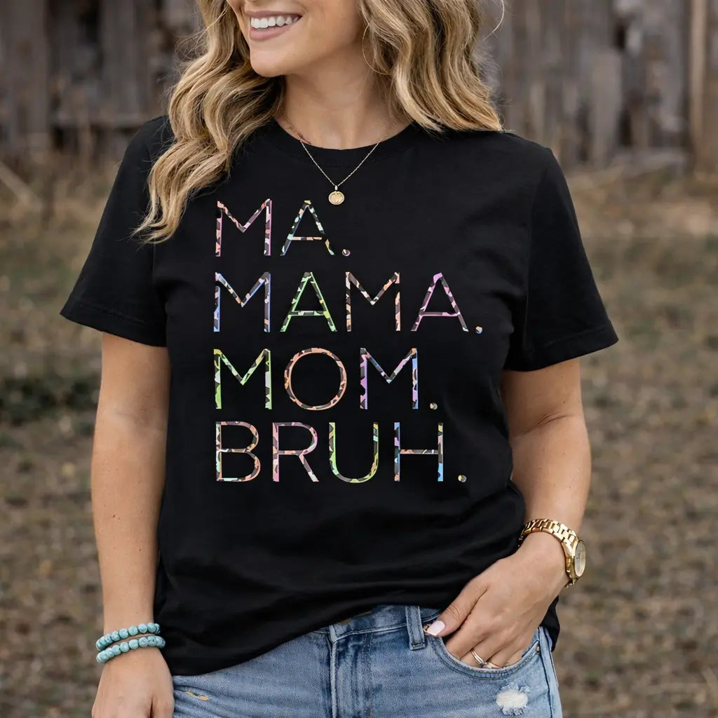 Ma Mama Mom Bruh Shirt | Funny Mom Life Graphic Tee K's Krafty Barn