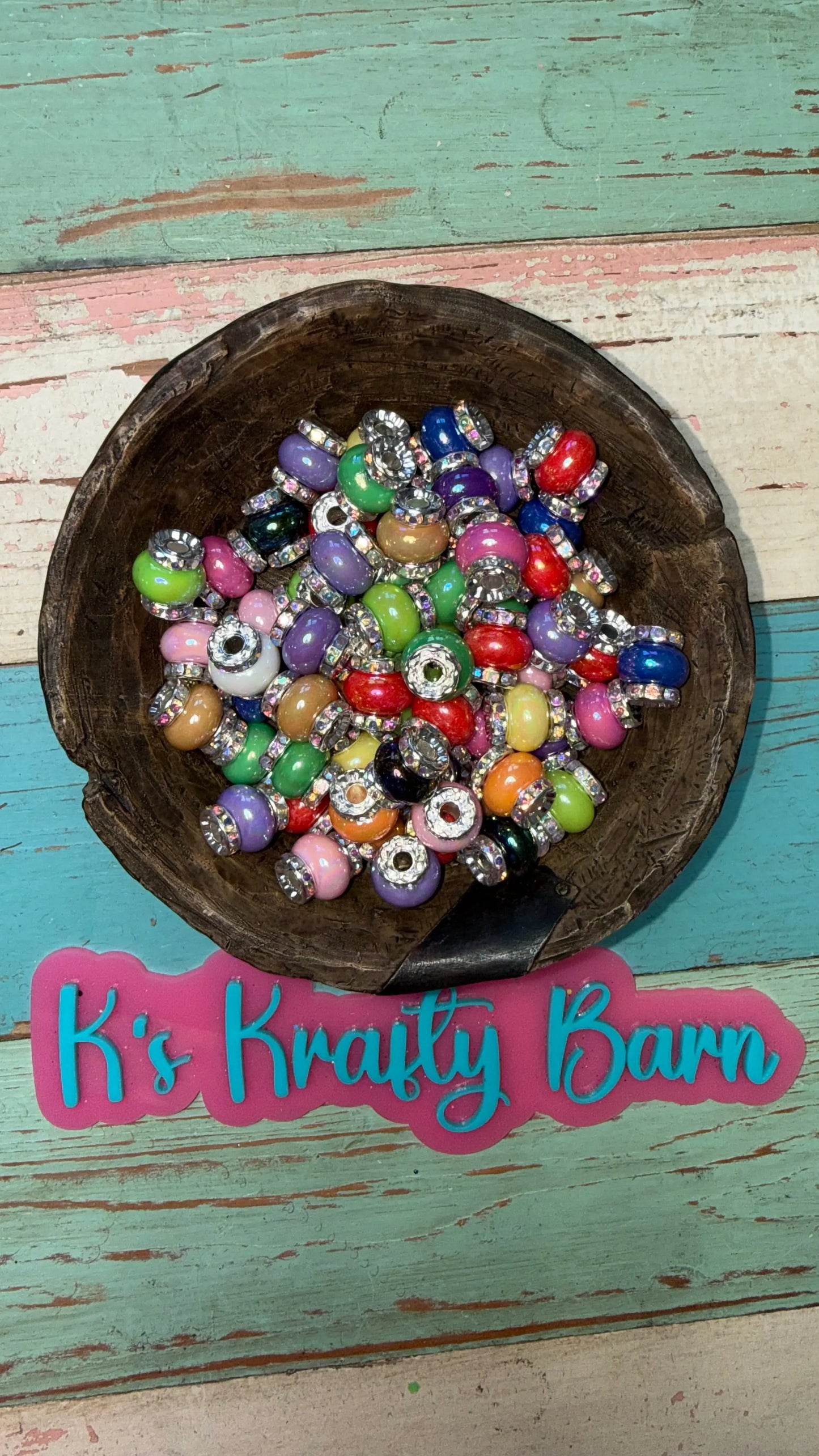 Fancy Lantern Multicolor Bead Mix– Large Hole 15x13mm K's Krafty Barn