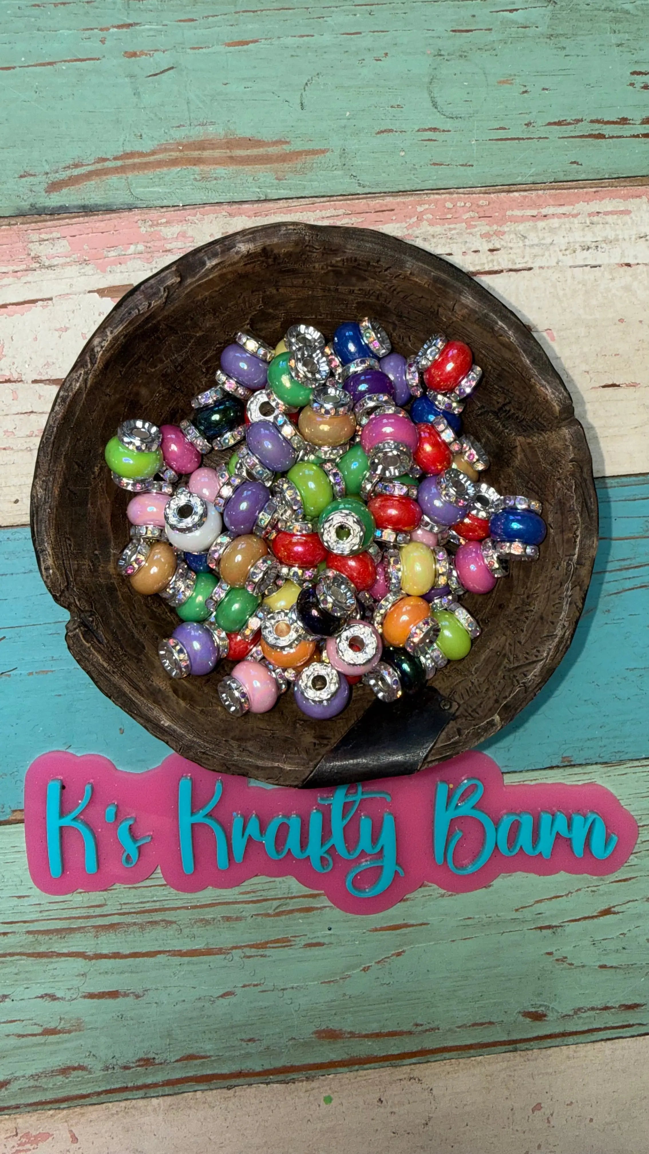 Fancy Lantern Multicolor Bead Mix– Large Hole 15x13mm K's Krafty Barn