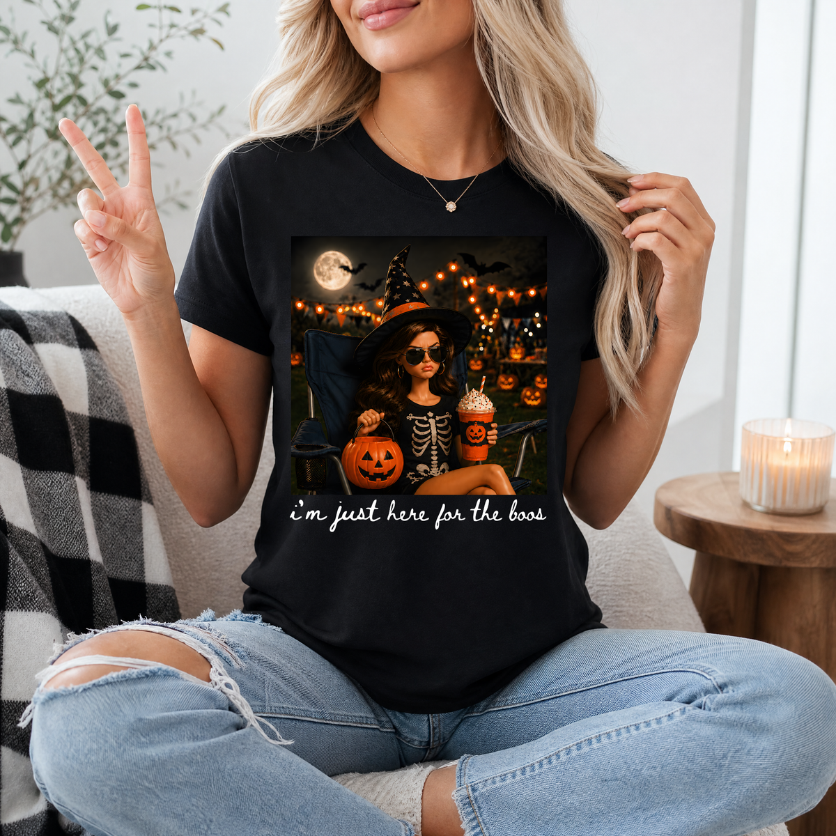 Just Here for the BOOS Premium Graphic Tee