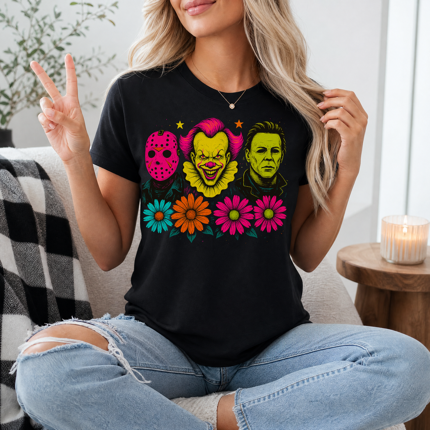 Neon Horror Premium Graphic Tee