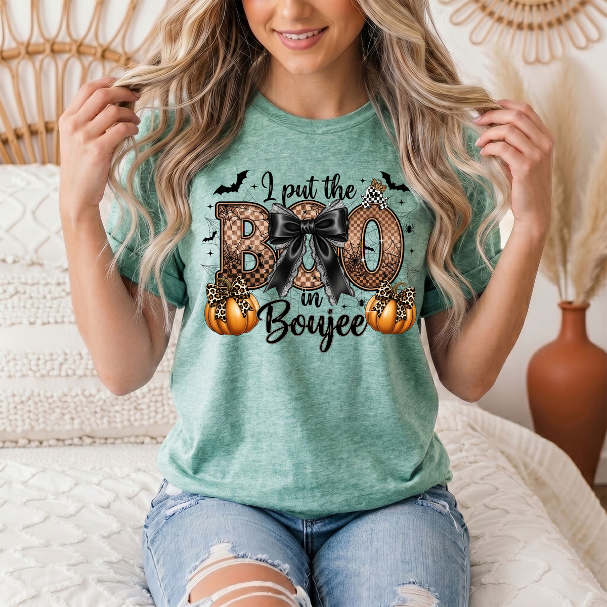 I Put the Boo in Boujee Halloween Graphic Tee