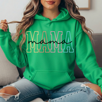 Pastel Mama Outline Graphic Hoodie