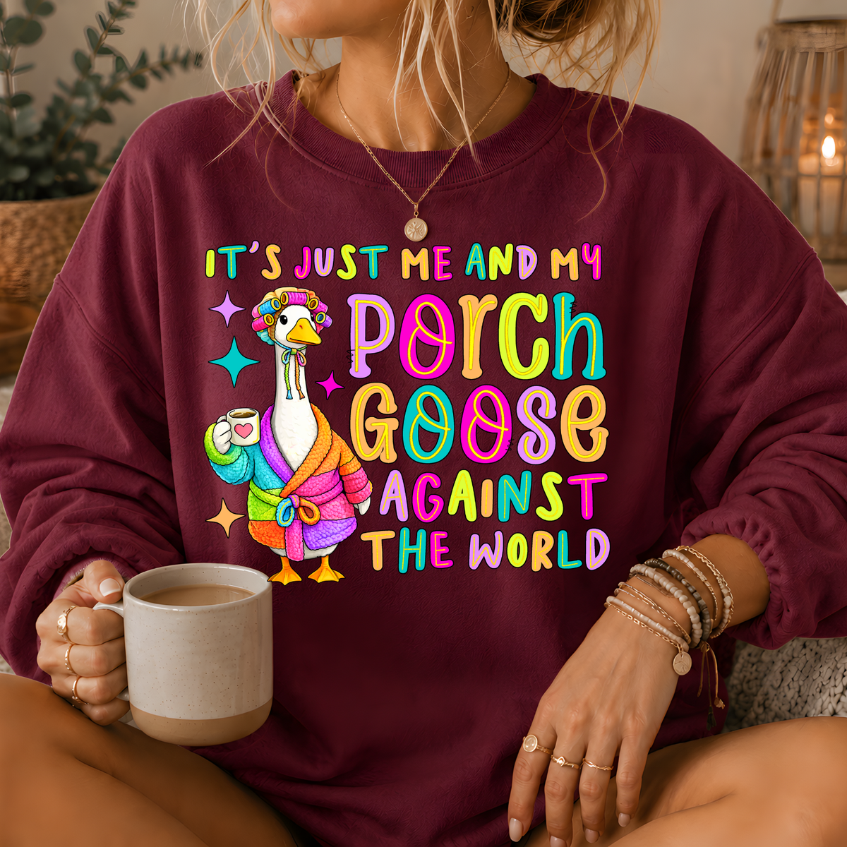 Porch Goose Against the World Crewneck Sweatshirt