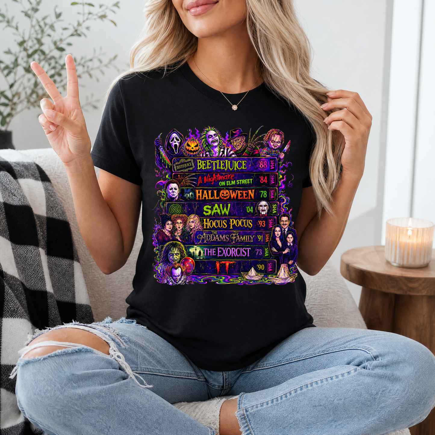 90's Halloween VHS Premium Graphic Tee