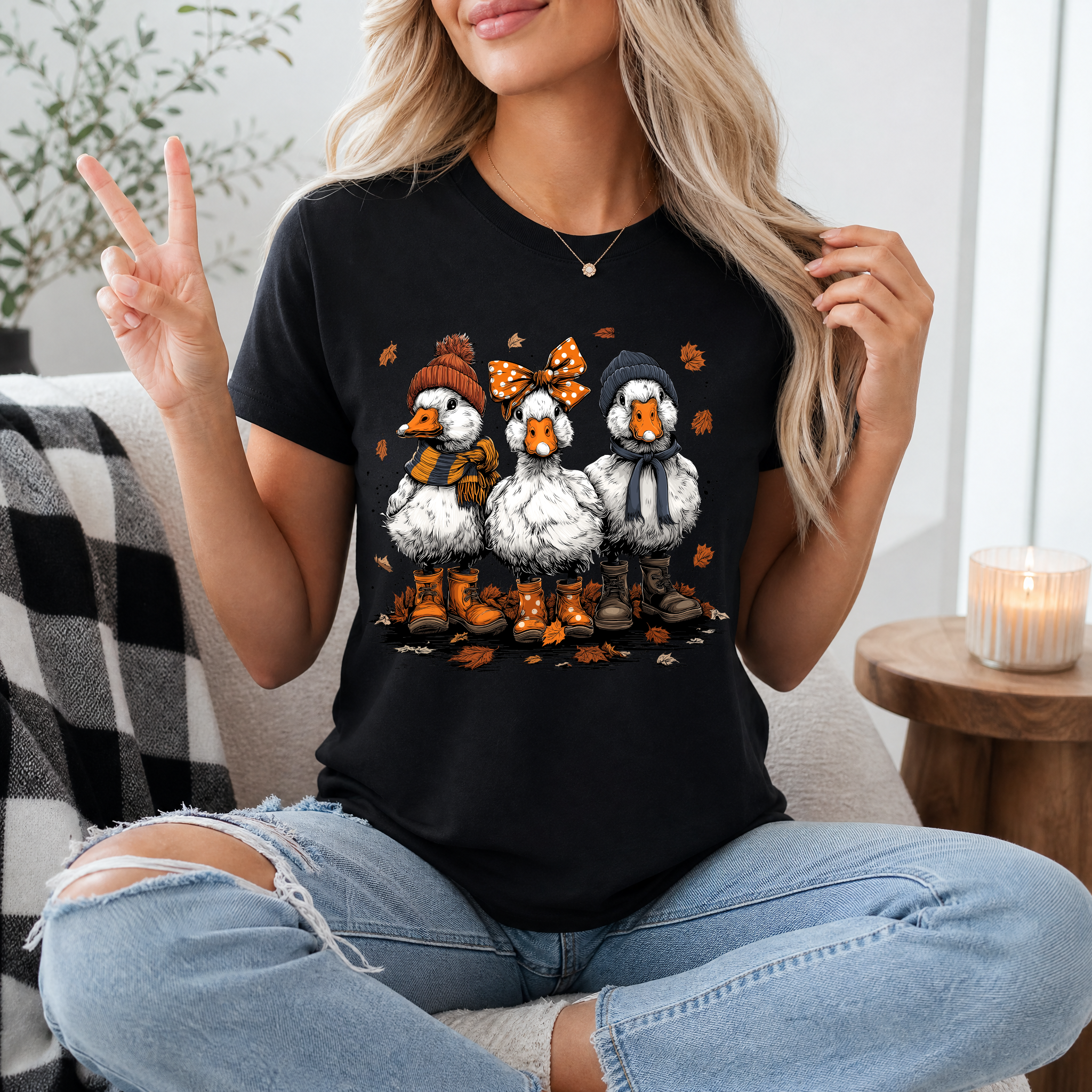 Autumn Duck Trio Premium Graphic Tee