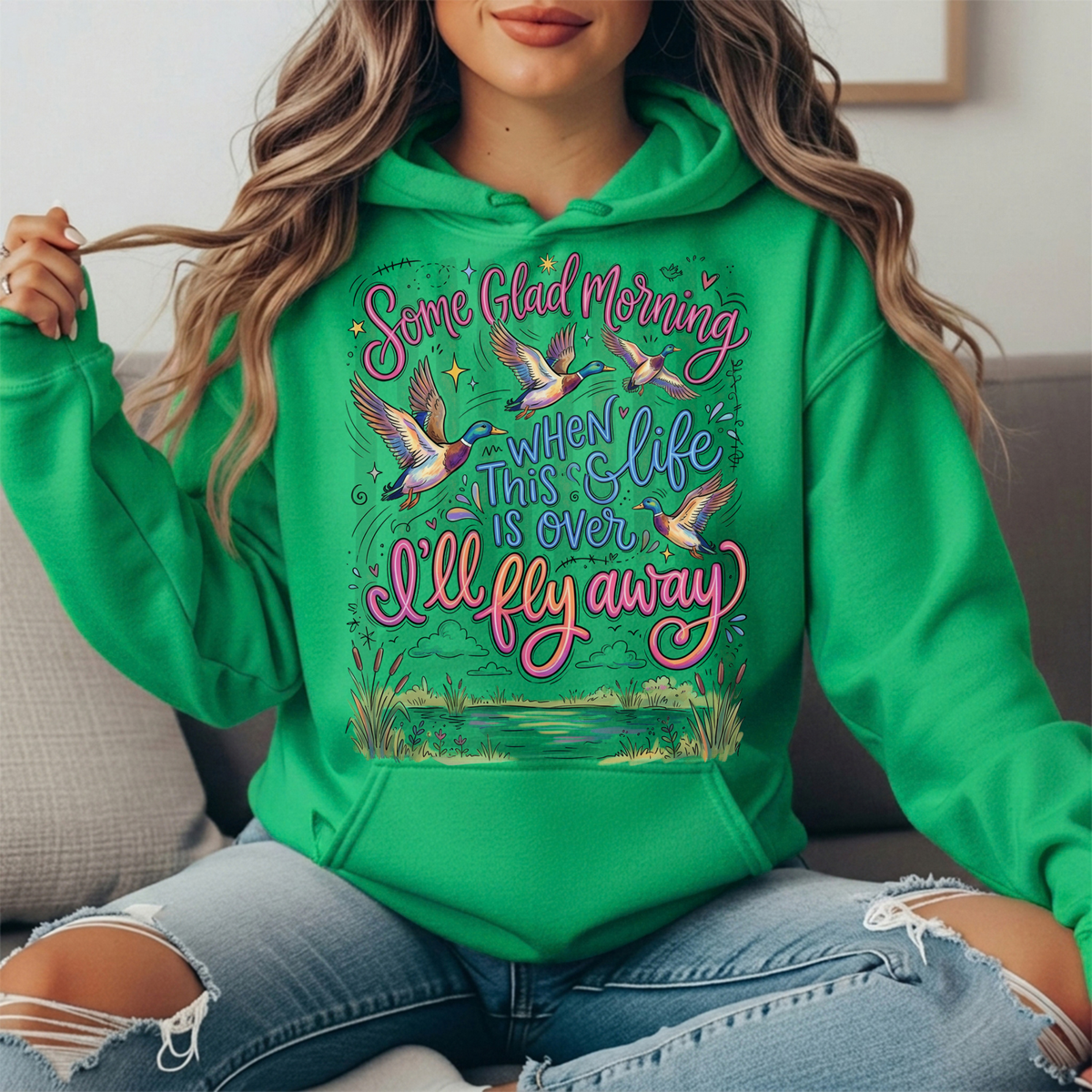 I'll Fly Away Duck Graphic Hoodie