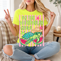Watermelon Crawl Turtle Premium Graphic Tee