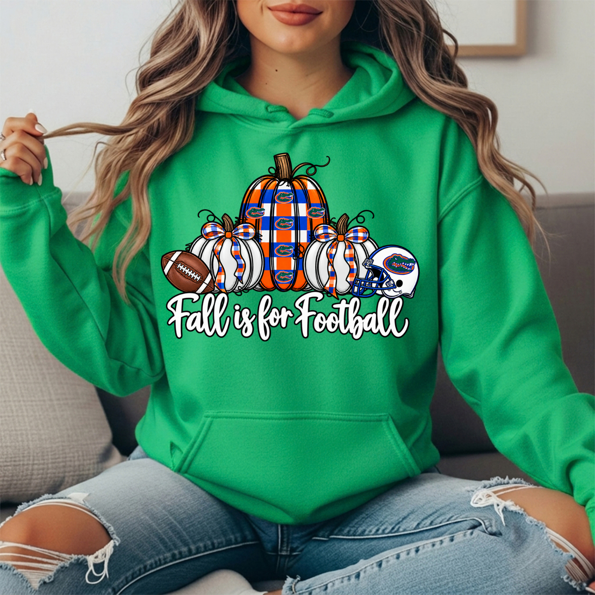 Florida Gators Fall Is for Football Pumpkin Graphic Hoodie